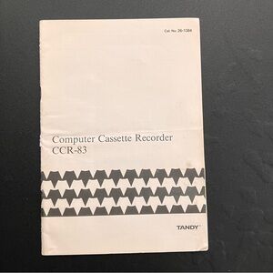 Computer Cassette Recorder Manual CCR 83 Tandy Radio Shack Owners Manual 1988